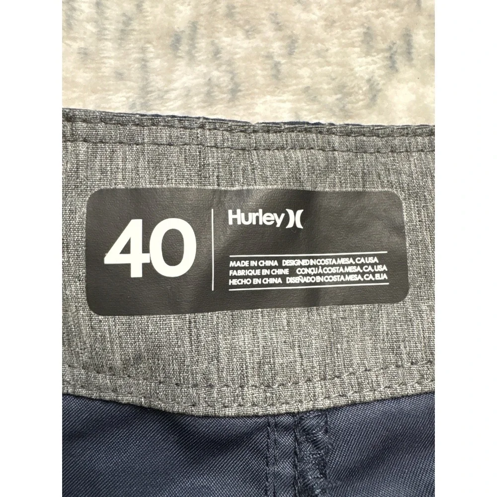 Hurley Mens Navy Blue 21‎ Inch Outseam Board Shorts Size 40 Swim Trunks